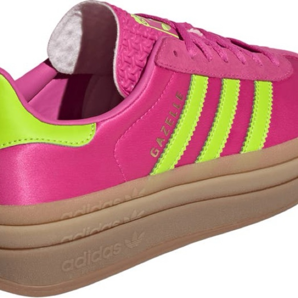 Adidas Gazelle Women's Pink and Lime Sneakers